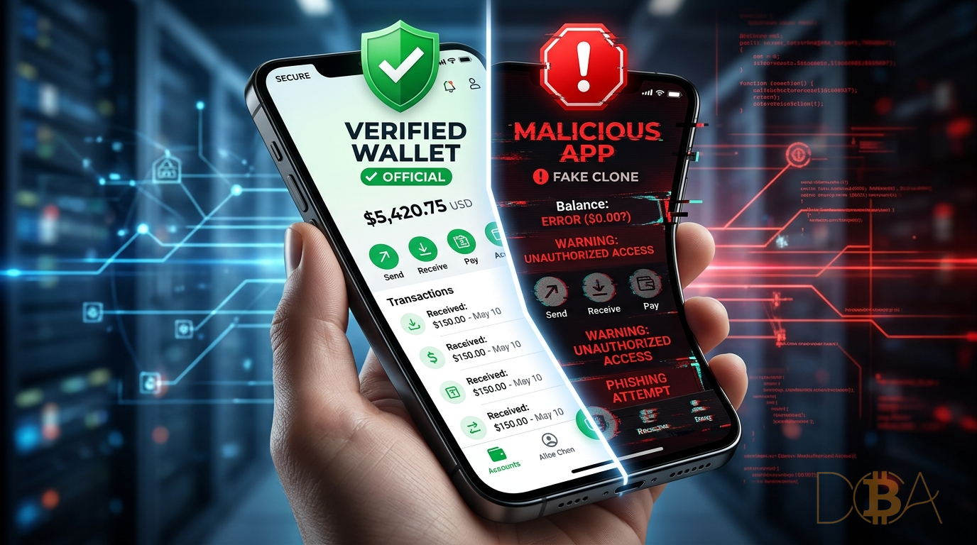 Nhận diện app ví giả mạo trên các store tải ứng dụng không chính thức.