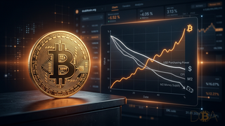 Minh họa Bitcoin, lạm phát USD và biểu đồ sức mua theo thời gian