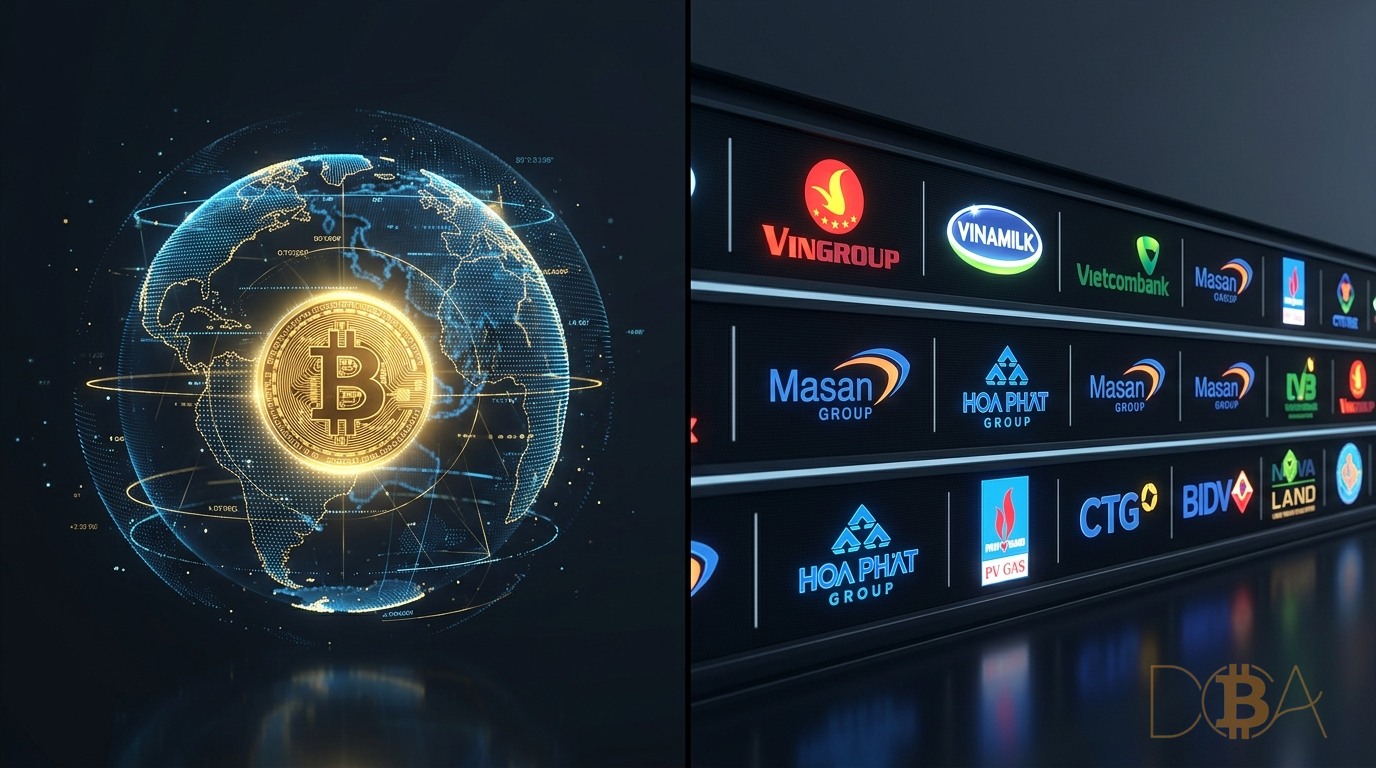 So sánh sàn giao dịch cổ phiếu Việt Nam với mạng lưới blockchain số hóa toàn cầu của Bitcoin