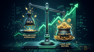 Minh họa so sánh DCA Bitcoin và mua một lần