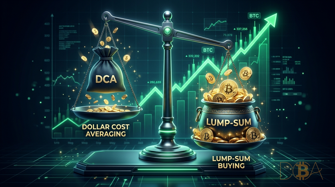 Cán cân so sánh DCA và Mua một lần