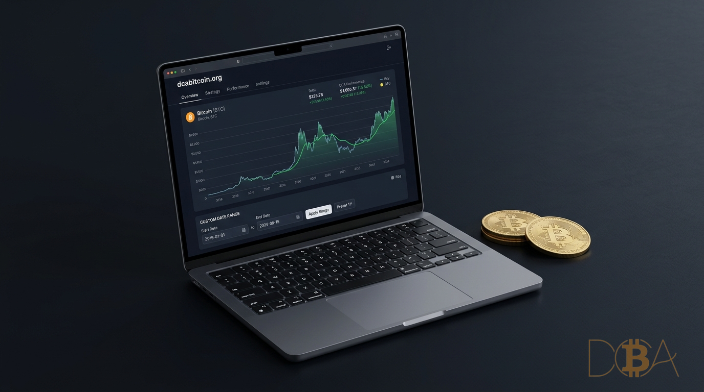 Sử dụng laptop truy cập máy tính DCA Bitcoin tại dcabitcoin.org để chạy lại kịch bản