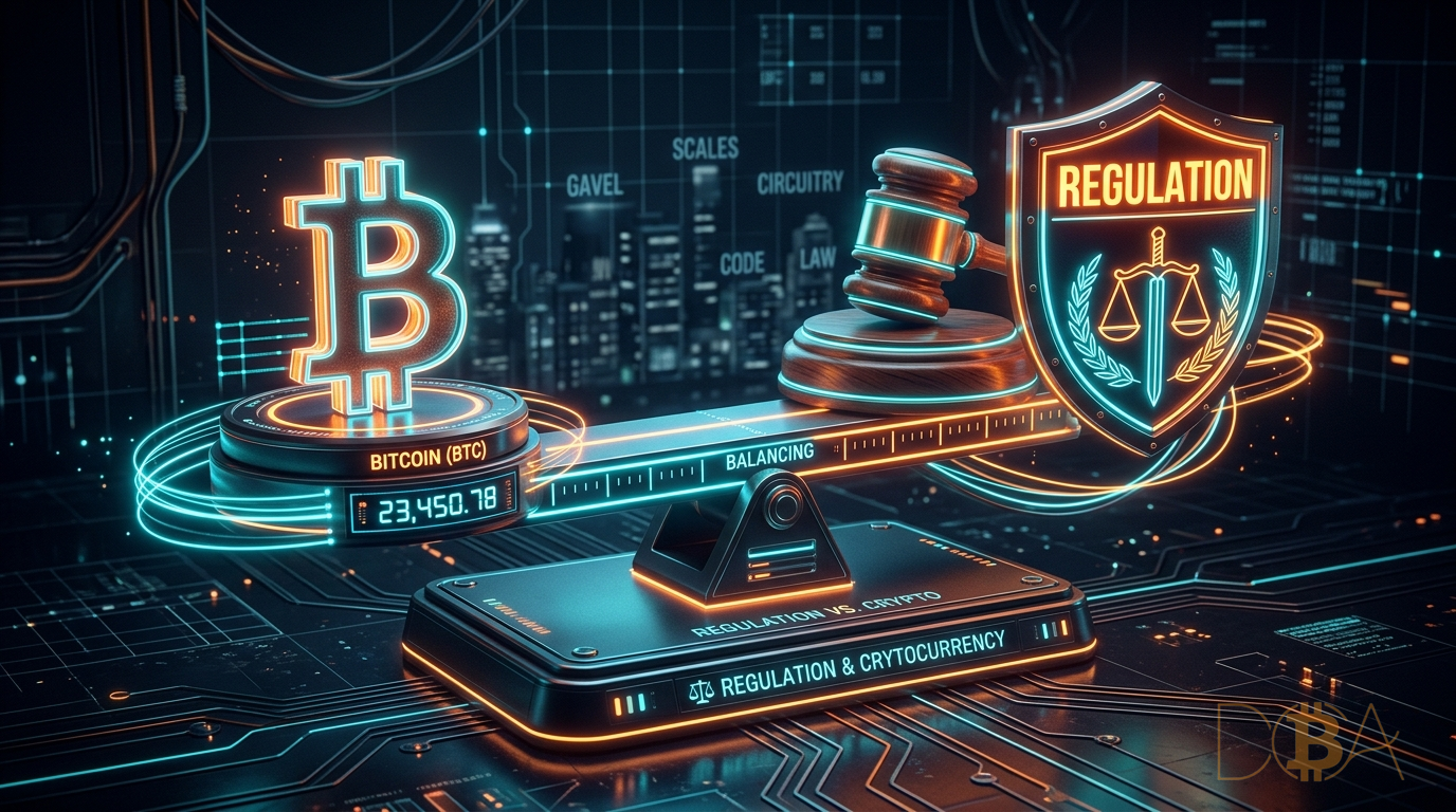 Khung lưới tọa độ vàng trong lồng kính bảo hộ bao quanh đồng Bitcoin